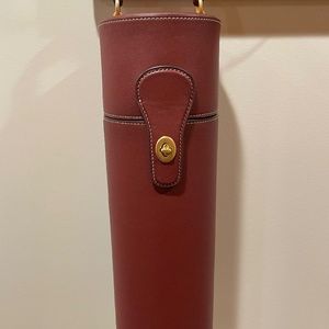 NEW Coach Glovetannned Leather Brass Wine Color Wine Carrier Top Handle